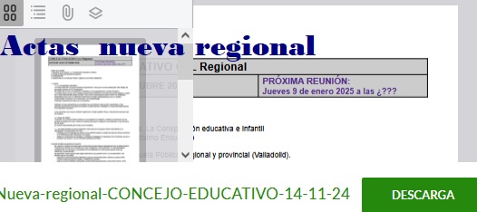 Actas – Nueva comisión regional